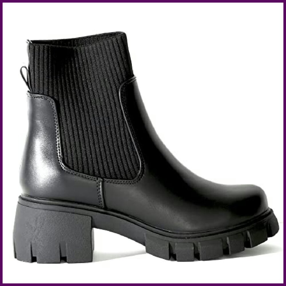 Platform Ankle Boots Elastic Chunky Block Heel Ch… - image 2